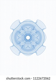 Light blue rosette (money style emblem)