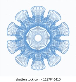 Light blue rosette (money style emblem)