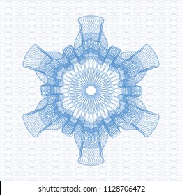 Light blue rosette (money style emblem)