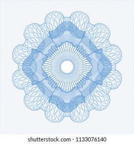 Light blue rosette (money style emblem)