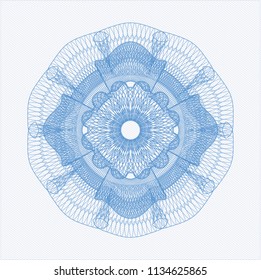 Light blue rosette (money style emblem)