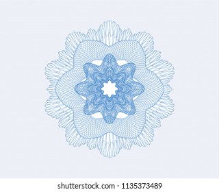 Light blue rosette (money style emblem)
