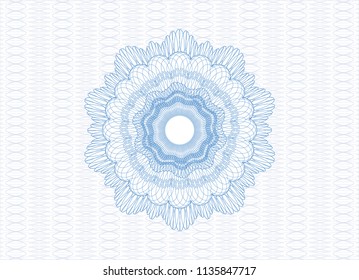 Light blue rosette (money style emblem)