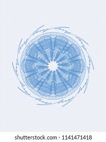 Light blue rosette (money style emblem)