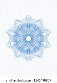 Light blue rosette (money style emblem)
