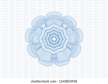 Light blue rosette (money style emblem)