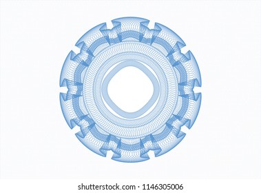 Light blue rosette (money style emblem)
