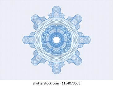 Light blue rosette (money style emblem)