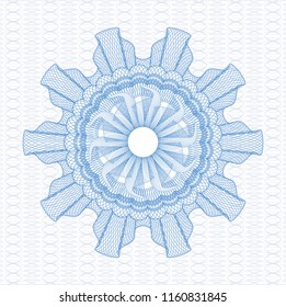 Light blue rosette (money style emblem)