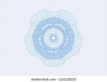 Light blue rosette (money style emblem)