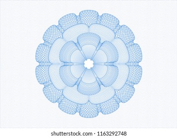 Light blue rosette (money style emblem)