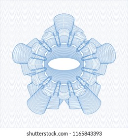 Light blue rosette (money style emblem)