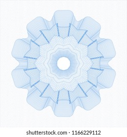 Light blue rosette (money style emblem)