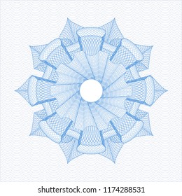 Light blue rosette (money style emblem)