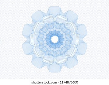 Light blue rosette (money style emblem)