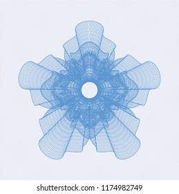 Light blue rosette (money style emblem)
