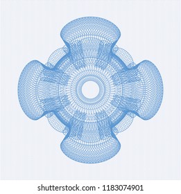 Light blue rosette (money style emblem)