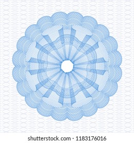 Light blue rosette (money style emblem)