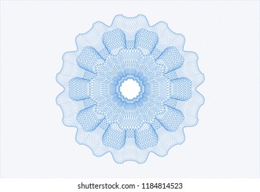 Light blue rosette (money style emblem)