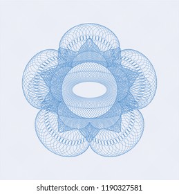 Light blue rosette (money style emblem)