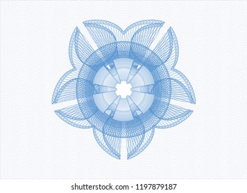 Light blue rosette (money style emblem)