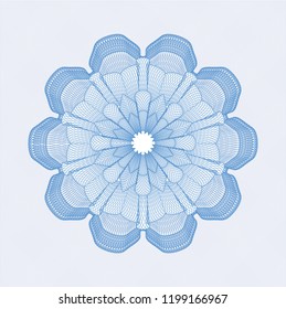 Light blue rosette (money style emblem)