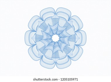Light blue rosette (money style emblem)