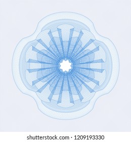 Light blue rosette (money style emblem)