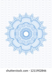 Light blue rosette (money style emblem)