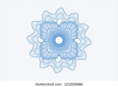 Light blue rosette (money style emblem)