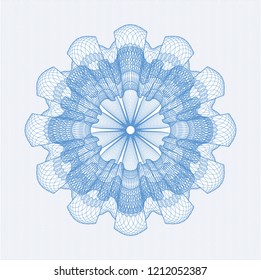  Light blue rosette or money style emblem