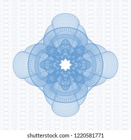 Light blue rosette (money style emblem)