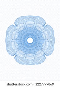 Light blue rosette (money style emblem)