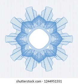 Light blue rosette (money style emblem)