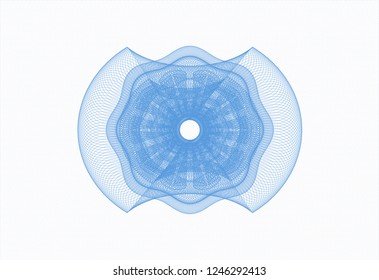 Light blue rosette or money style emblem