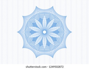 Light blue rosette (money style emblem)