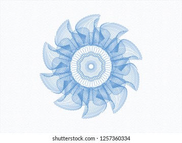 Light blue rosette (money style emblem)