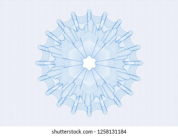 Light blue rosette (money style emblem)