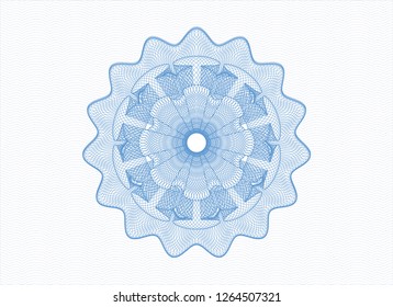 Light blue rosette (money style emblem)