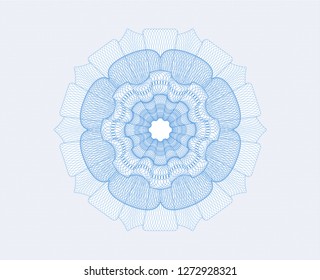 Light blue rosette (money style emblem)