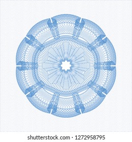 Light blue rosette (money style emblem)