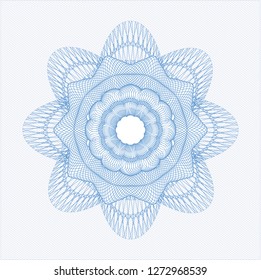 Light blue rosette (money style emblem)