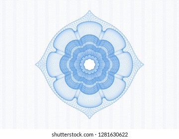 Light blue rosette (money style emblem)