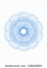 Light blue rosette or money style emblem