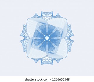 Light blue rosette (money style emblem)