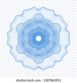 Light blue rosette (money style emblem)