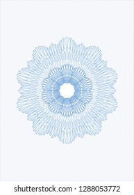 Light blue rosette (money style emblem)