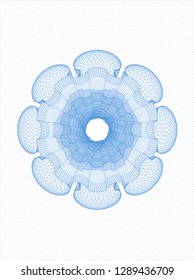 Light blue rosette (money style emblem)