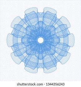 Light blue rosette (money style emblem)