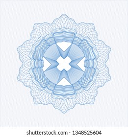 Light blue rosette (money style emblem)
